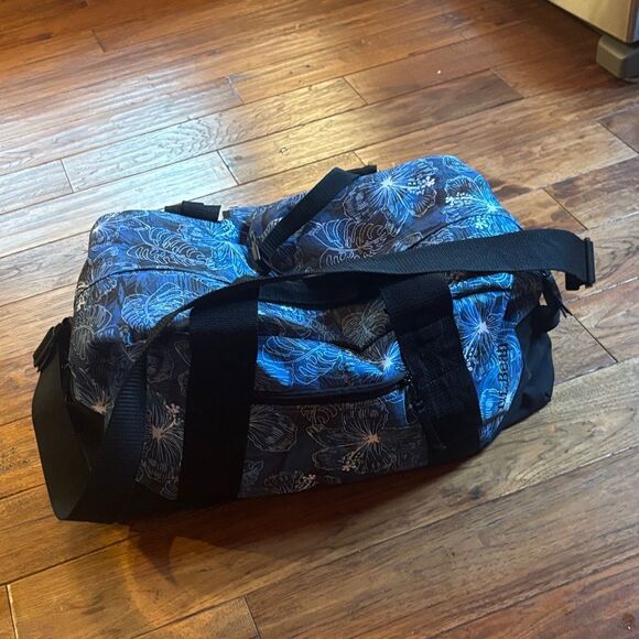L.L. Bean Blue 🌺 Hawaiian Floral Duffel Bag - Picture 4 of 12